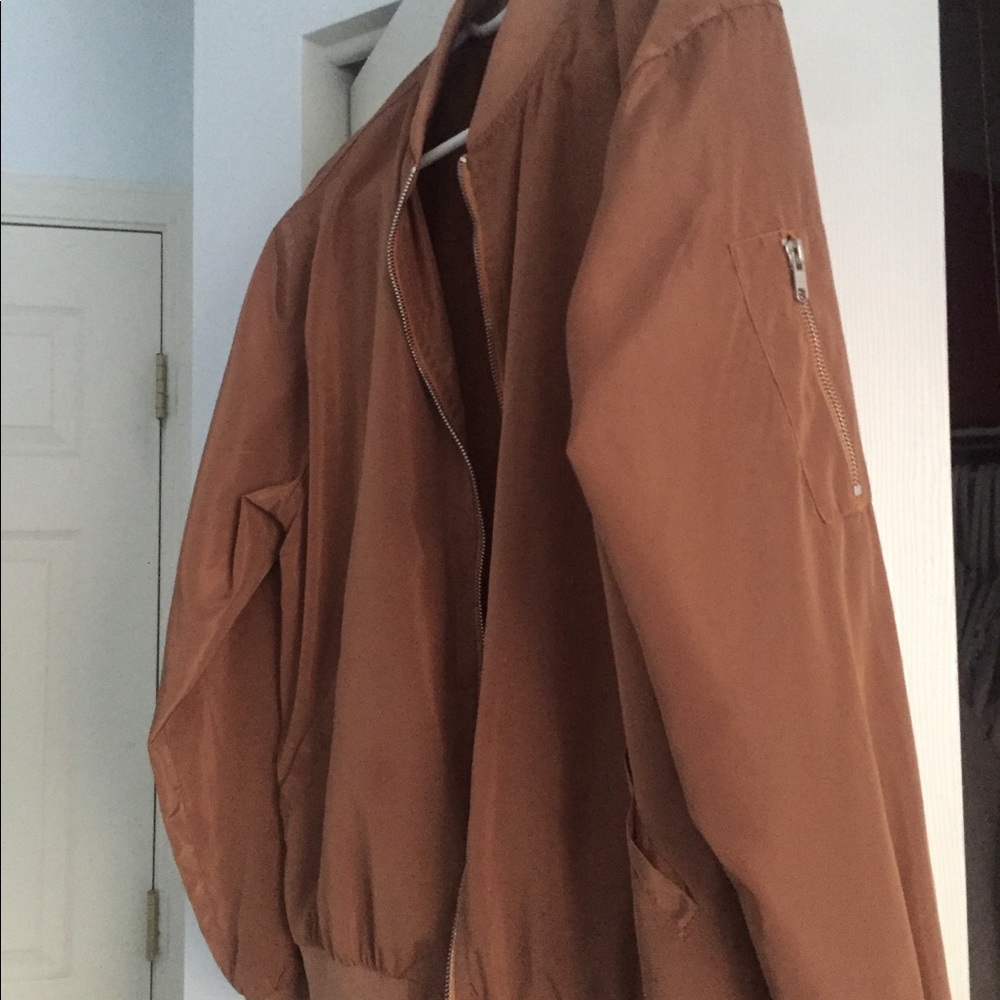 Tan Lightweight Bomber Jacket
